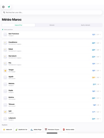 meteo maroc iPad screenshot