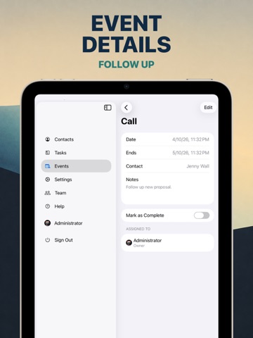 Contacts Agenda for Business iPad screenshot