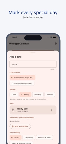 Unforget Calendar Screenshot 2 of 10
