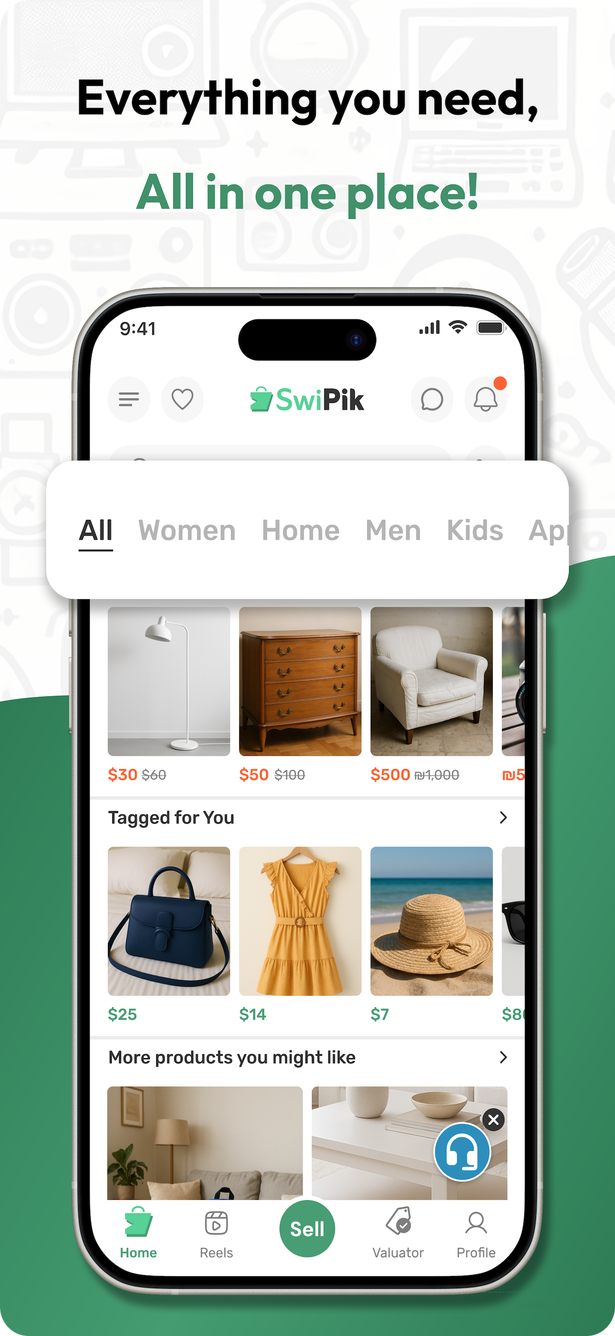 SwiPik: שוק יד שנייה חכם עם AI