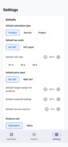 Price & Margin Calculator Screenshot 8 of 8