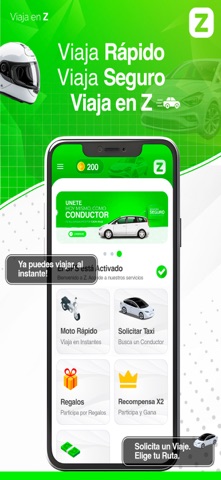 z taxis y motos iPhone screenshot