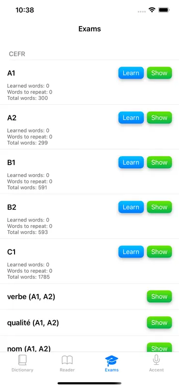 French Pro: dictionary & exams screenshot 4 of 7
