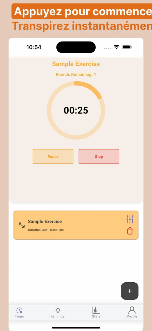Screenshot #1 pour Minuteur d'Intervalles HIIT