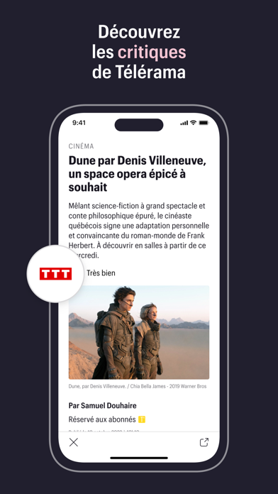 Télérama : culture, tv, cinéma Screenshot