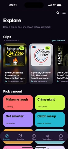 Aurio: Podcast Player & Clips Screenshot 3 of 7
