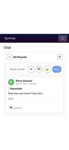 GymHub Team Manager iPhone screenshot