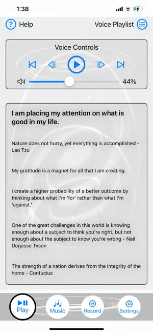 Affirmations by SP screenshot 2
