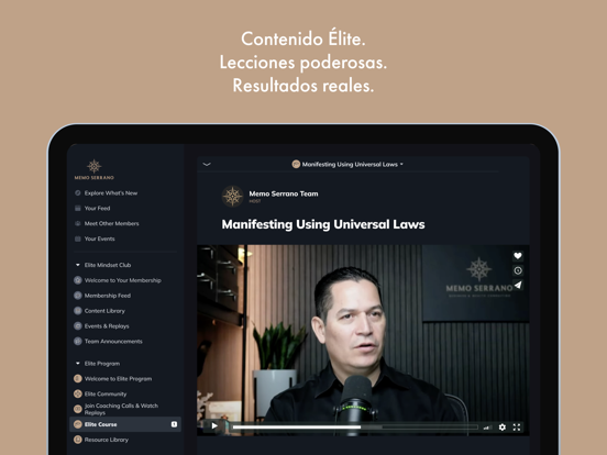 Memo Serrano: Mindset & Wealth iPad screenshot 2 - Business app