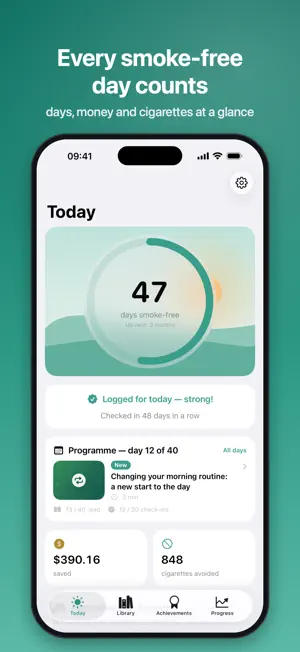 Qualmfrei: Quit Smoking screenshot 1