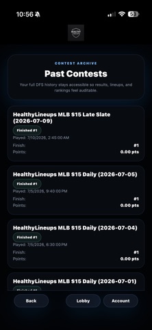 HealthyLineups Screenshot 10 of 10