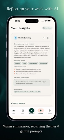 AI Journal & Mood - Relfia iPhone screenshot