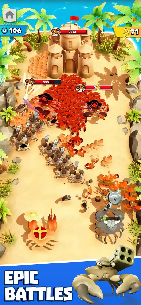 King of Crabs 2 - Invasion iOS Mod IPA screenshot 4 - iOS game interface