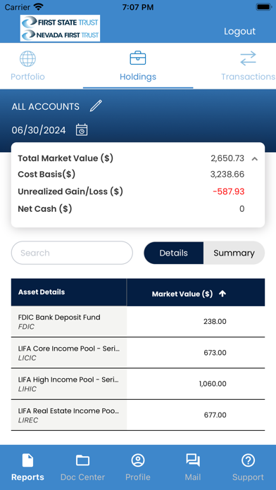First State Trust Company Screenshot