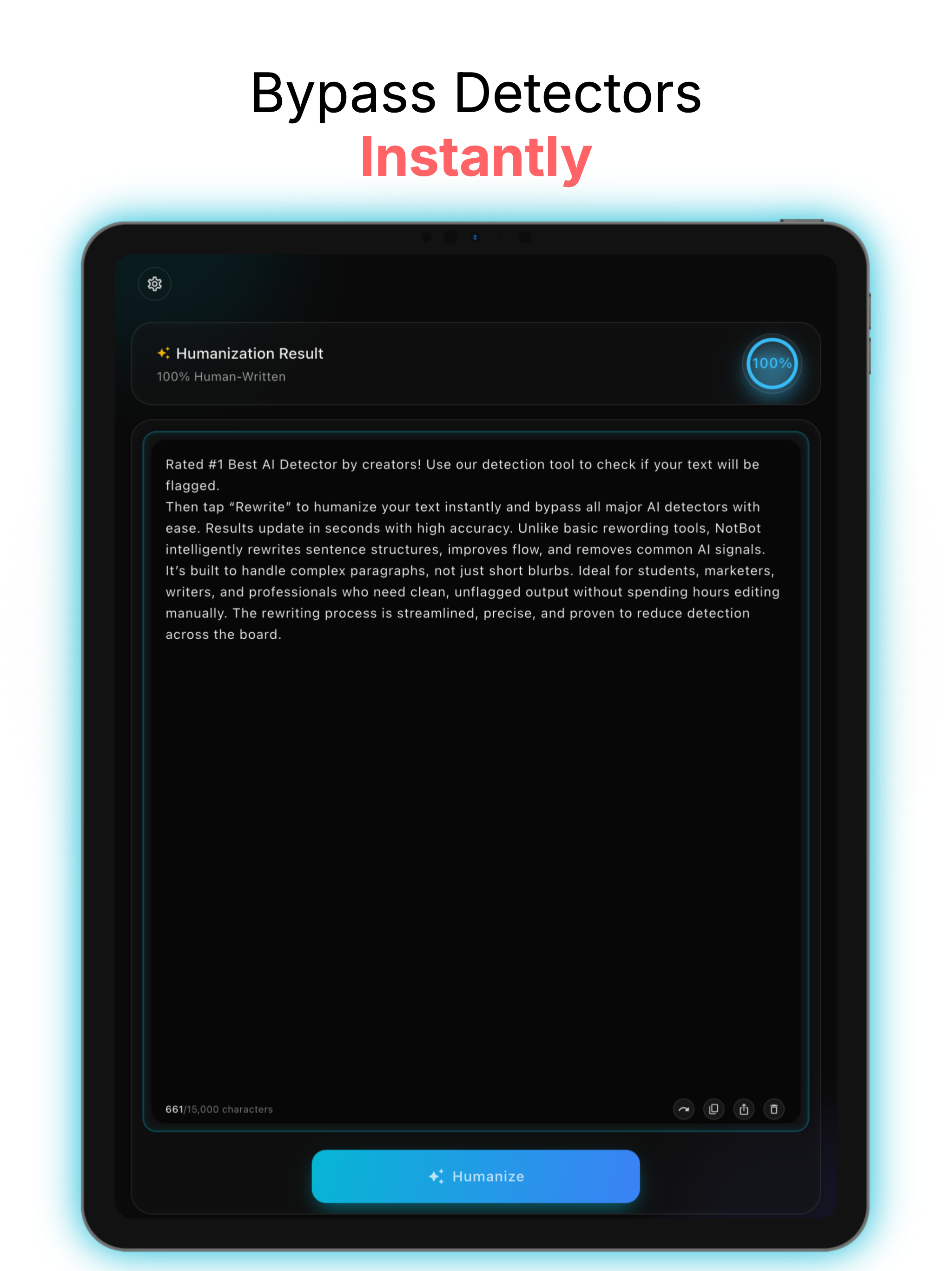 NotBot – BypassGPT & Humanizer screenshot 7