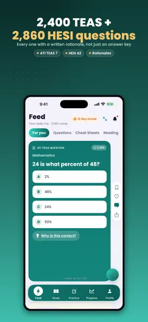 CinnaEntry: TEAS 7 & HESI A2 screenshot 1