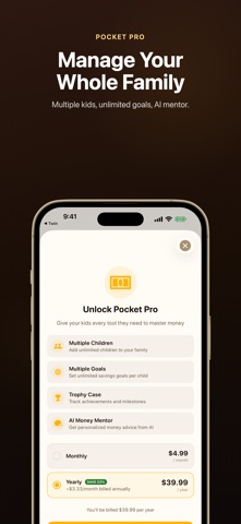Kids Money Tracker - Pocket iPhone screenshot