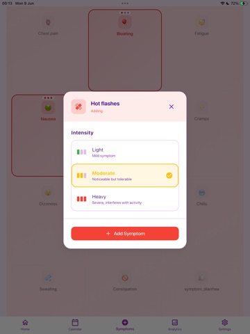 myPeriods - Period & Mood iPad screenshot