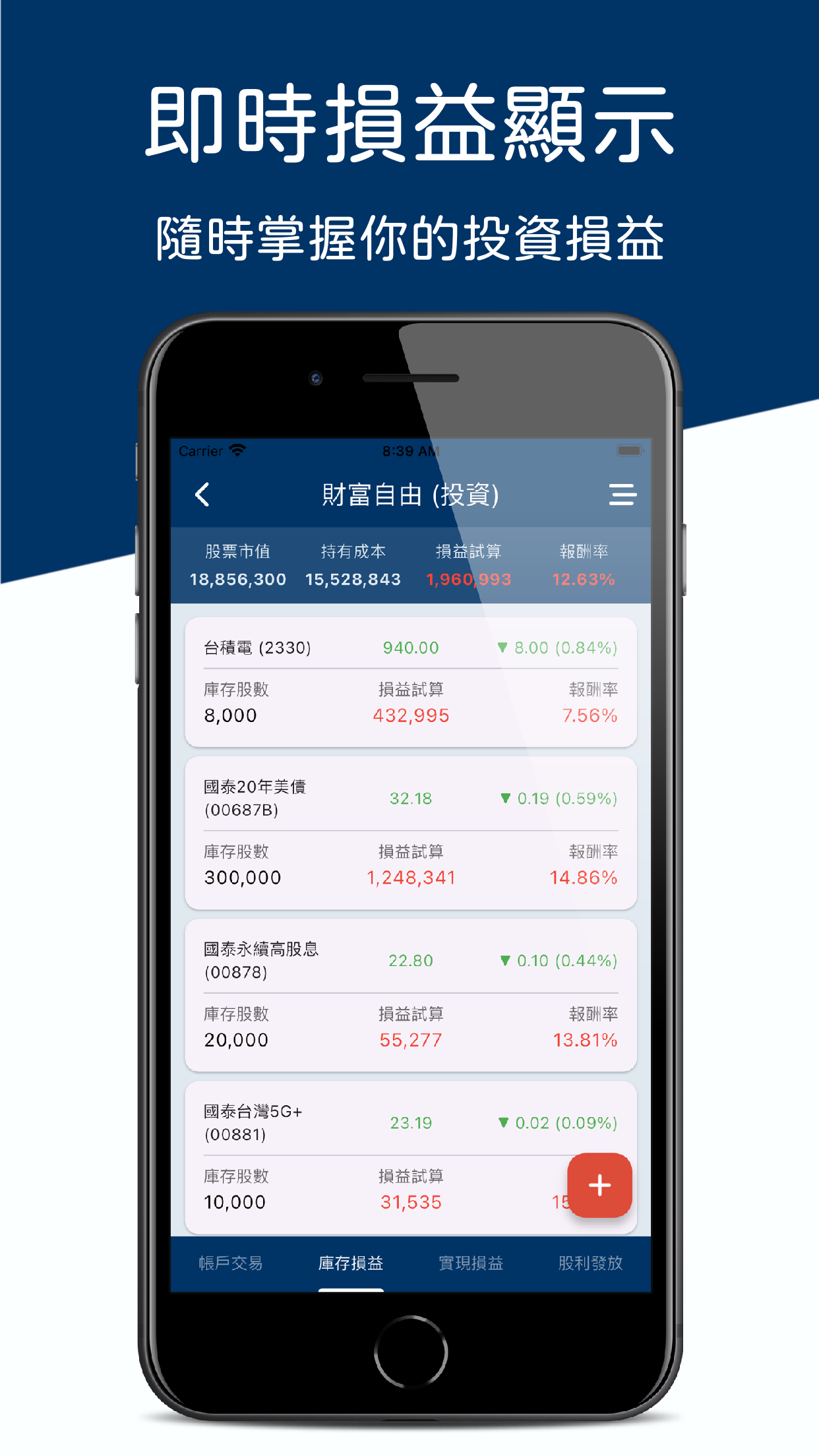 台股股票記帳 - 投資損益一手掌握