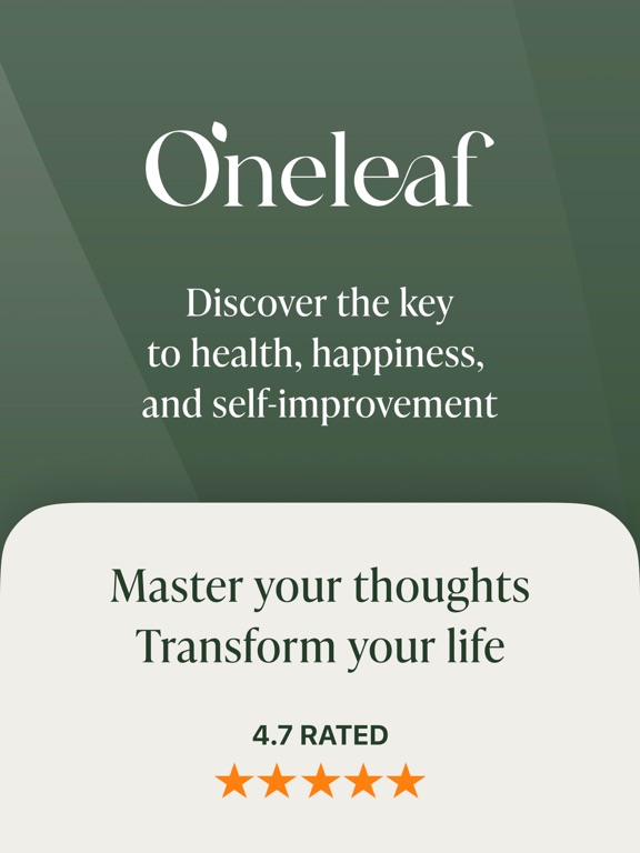 Oneleaf: Health & Relaxation iPad screenshot 1 - Health & Fitness app