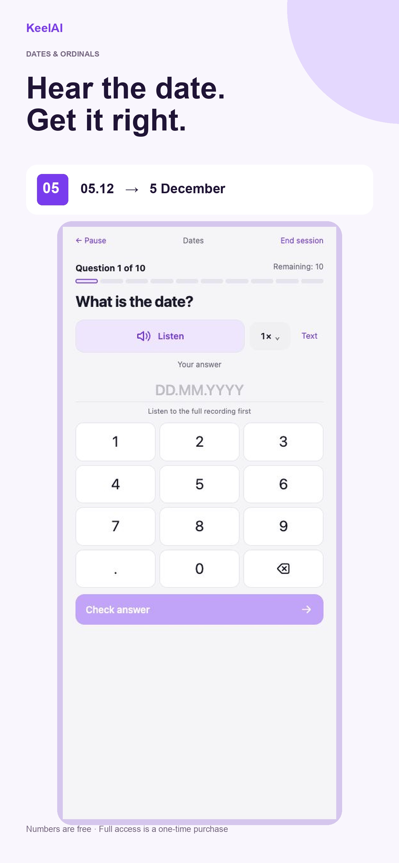 Screenshot 4 of Numbers by Ear — KeelAI