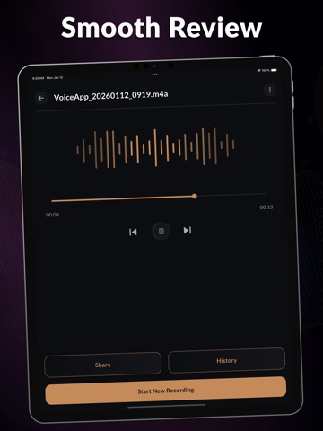 HD Voice Recorder: Voice Memos iPad screenshot
