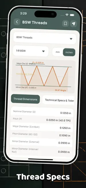 Thread Chart: Tap Drill & CNC screenshot 2