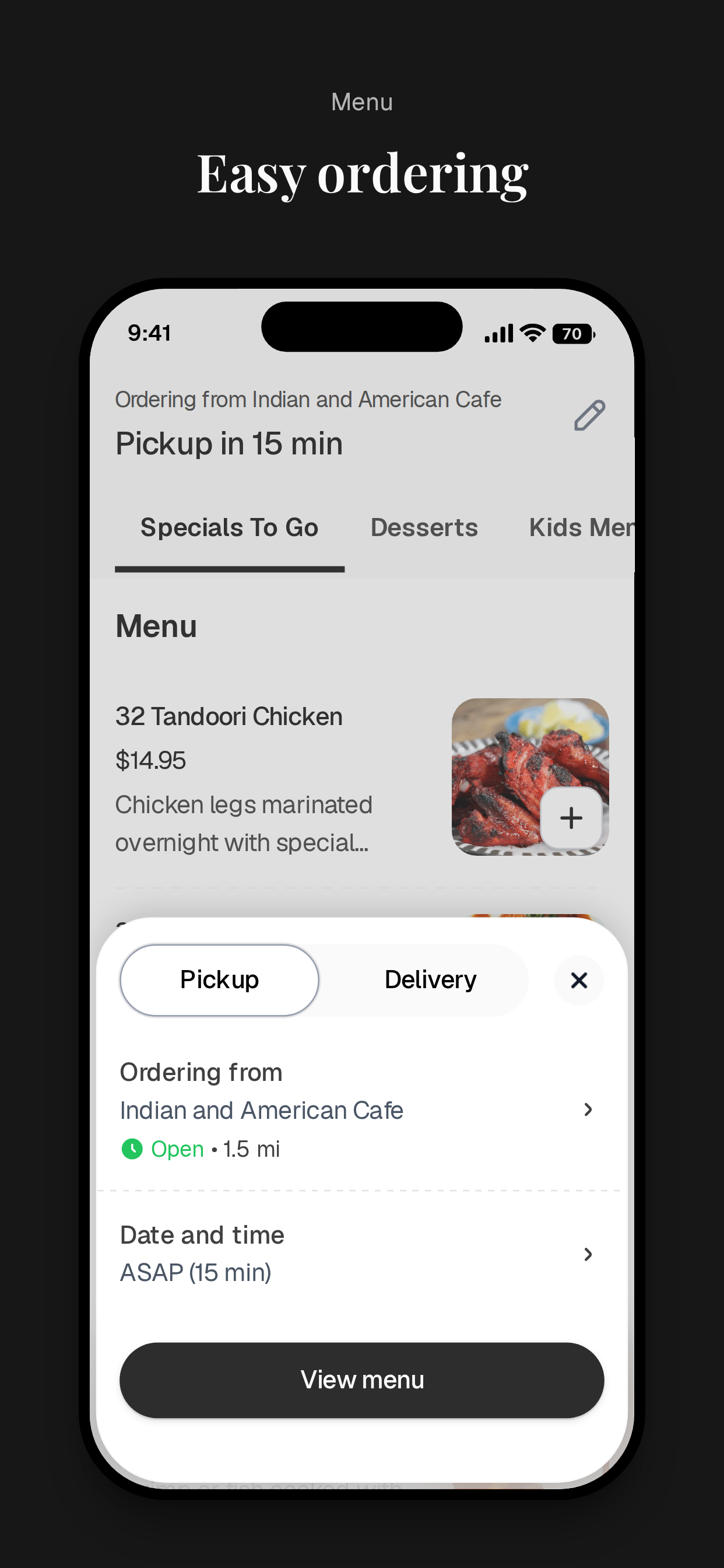 Indian and American Cafe screenshot 3