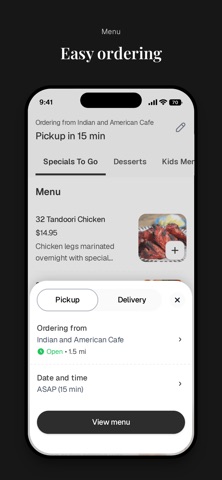 Indian and American Cafe iPhone screenshot