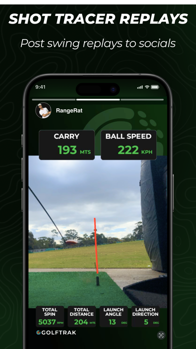 GolfTrak: Phone Launch Monitor Screenshot