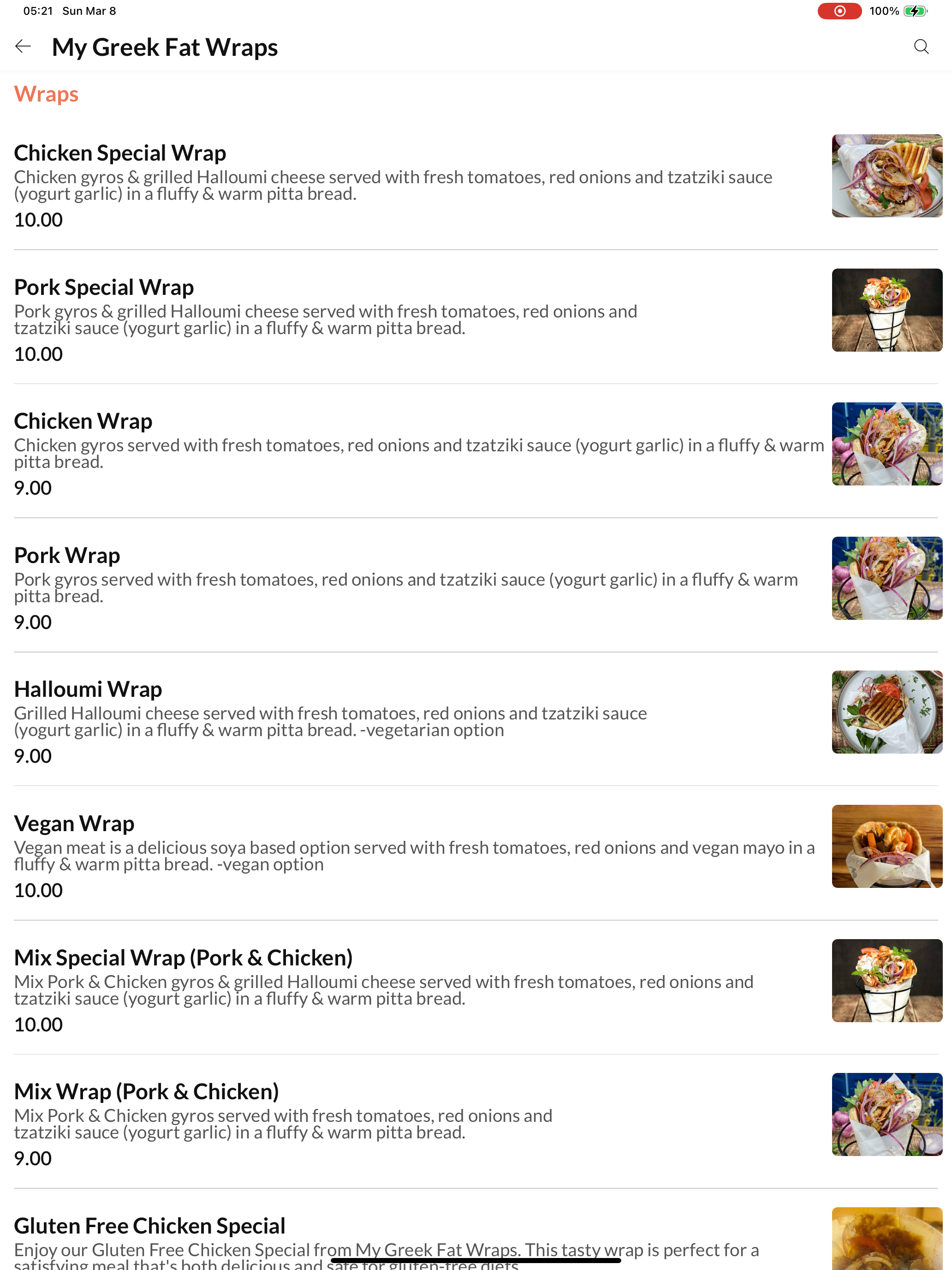 My Greek Fat Wraps screenshot 8
