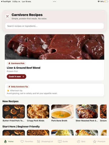 Carnivore Diet Recipes iPad screenshot