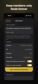 Verbara - podcast player screenshot