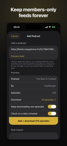 Verbara - podcast player screenshot