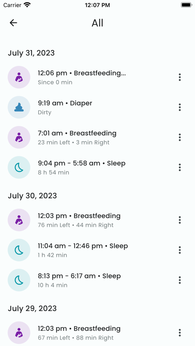 Baby Tracker: Sleep & Feeding Screenshot