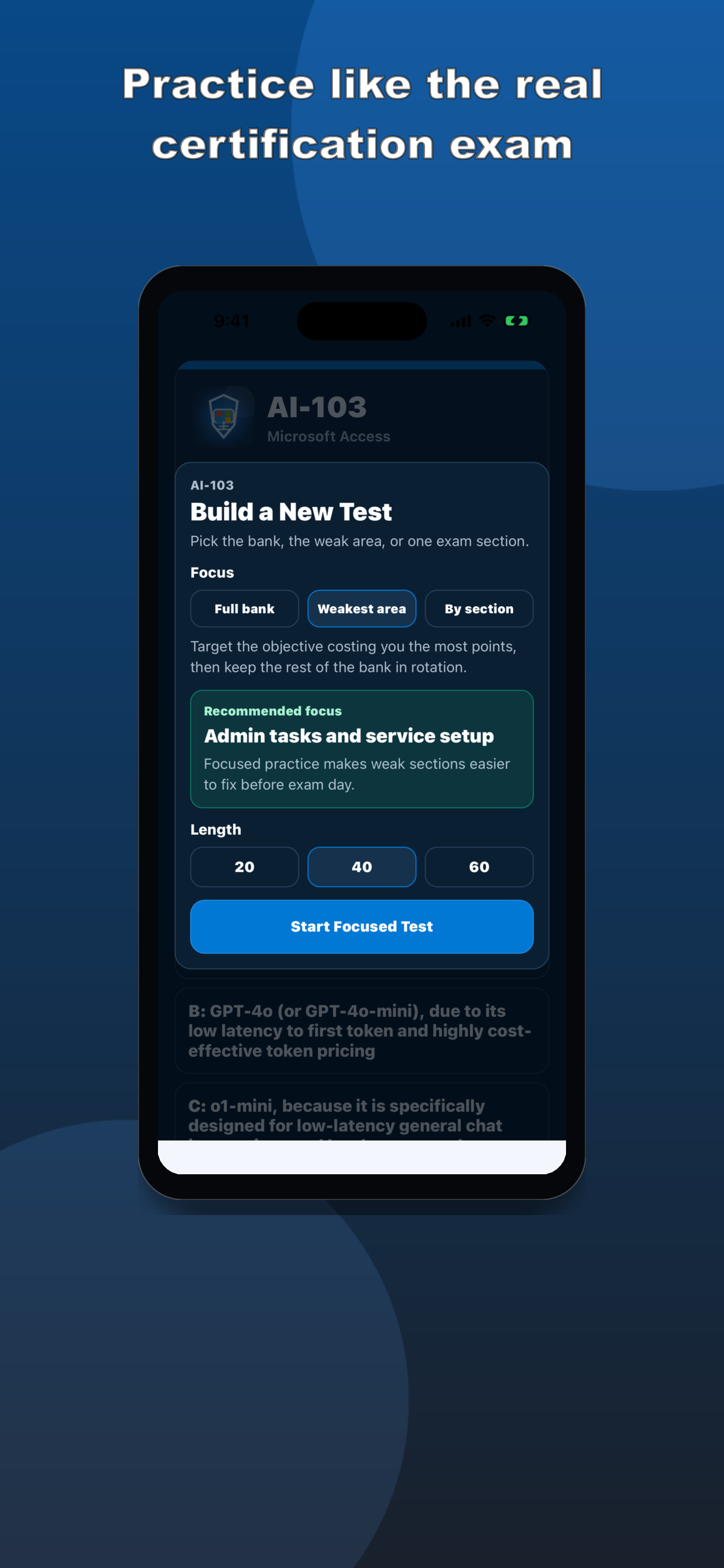 AI-103 Practice Test screenshot 8