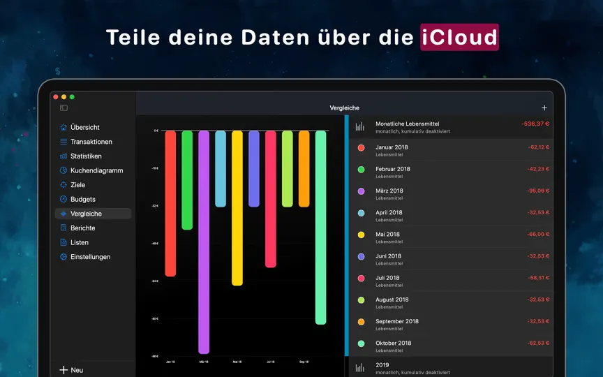 Screenshot von MoneyStats Pro auf dem iPhone 7