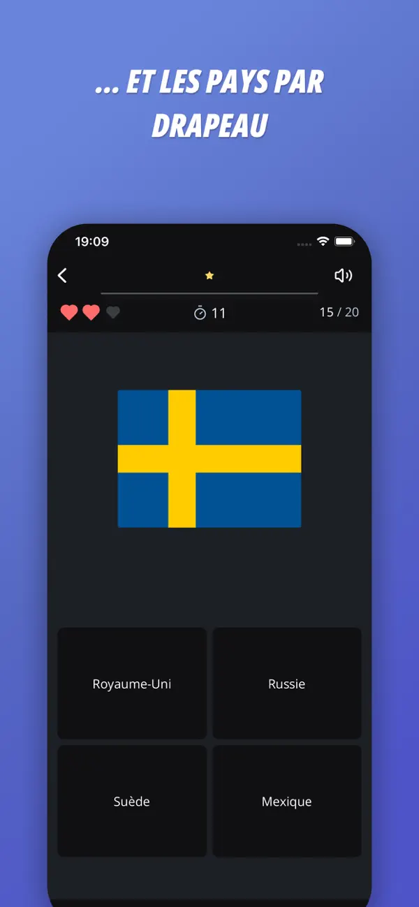 Screenshot #2 pour Quiz:Drapeaux et pays du monde