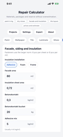 Repair Calc screenshot