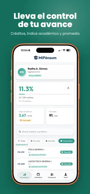 MiPénsum screenshot 1