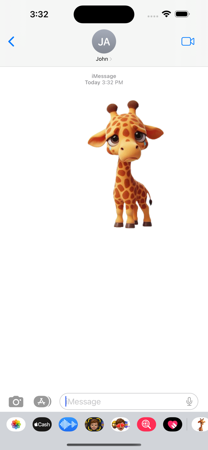 Sad Giraffe Stickers