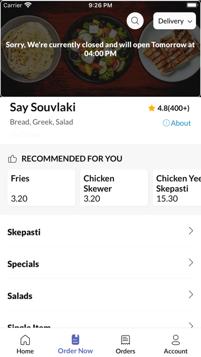 Say Souvlaki. Screenshot