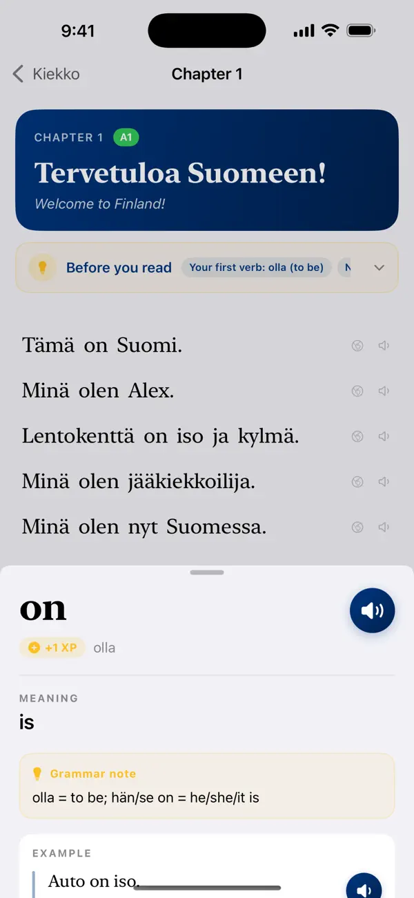 Screenshot #3 pour Kiekko: Learn Finnish