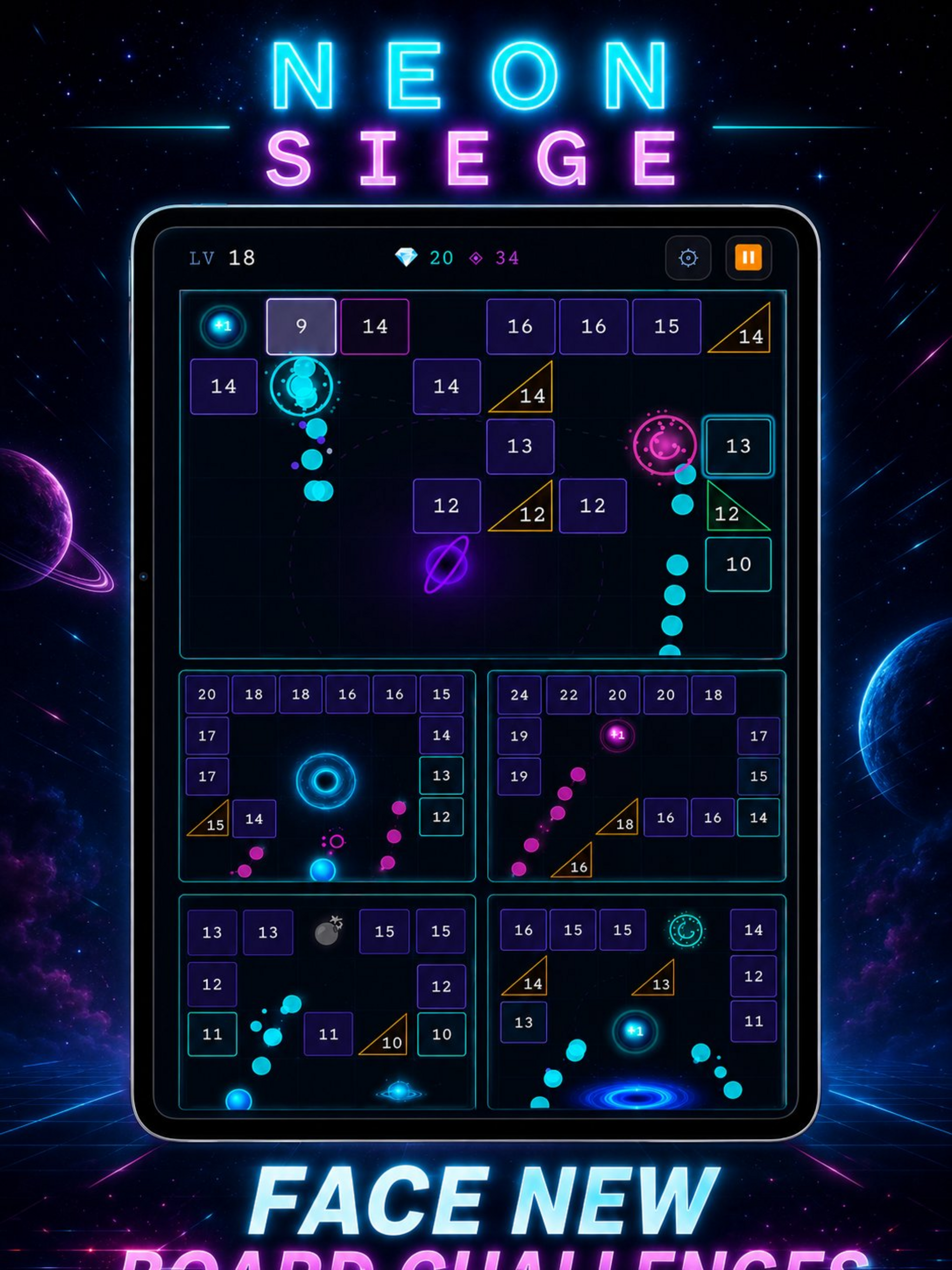 Neon Siege: Brick Breaker screenshot 14