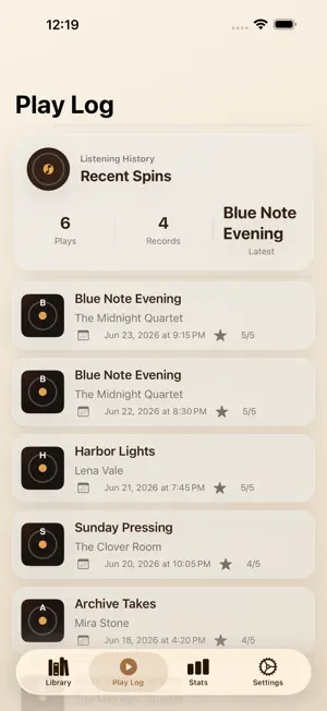 Vinyl Crate Log screenshot 2