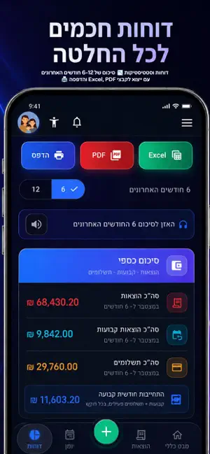 HouseWise - ניהול תקציב משפחתי screenshot 2