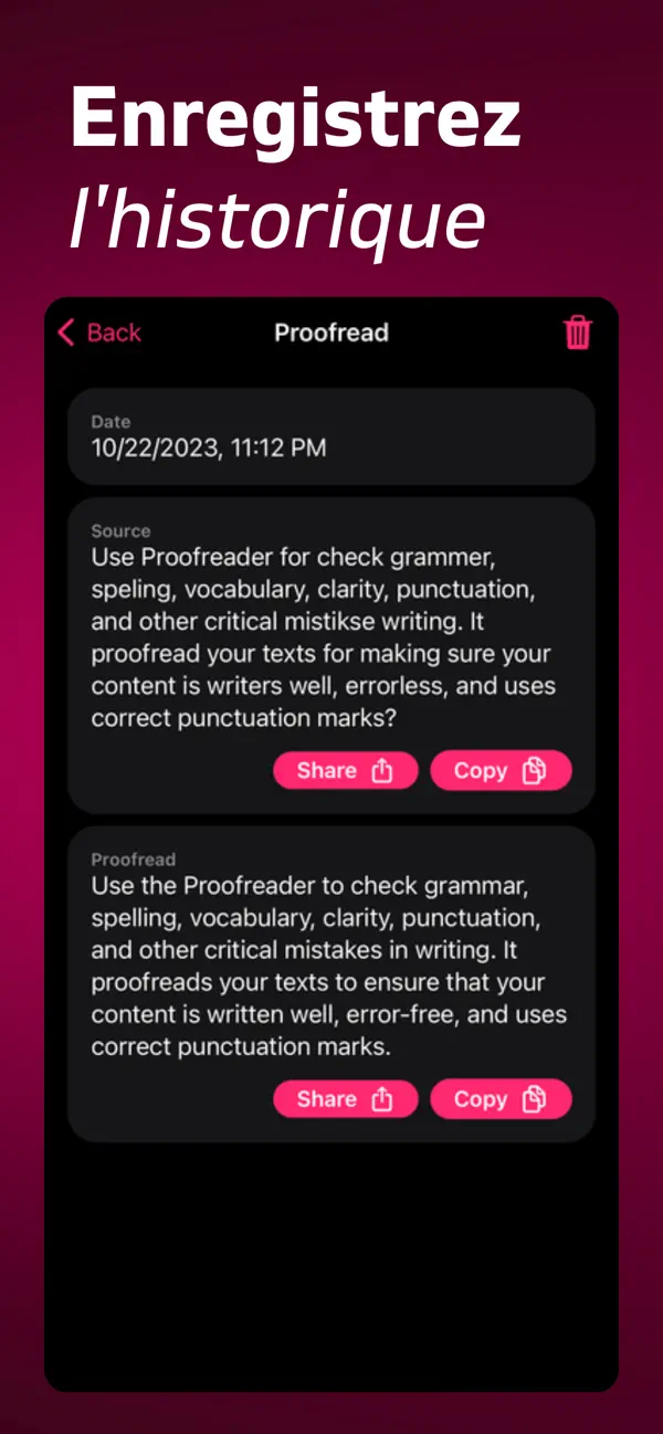 Screenshot #3 pour Correcteur Orthographe IA