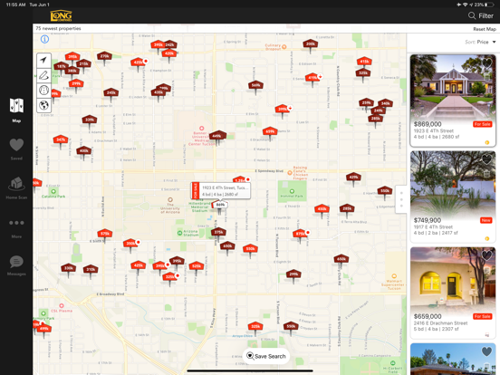 Long Realty AZ Home Search iPad screenshot 1 - Lifestyle app