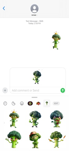 Sassy Broccoli Stickers screenshot