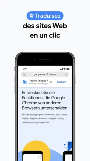 Capture d'écran de Google Chrome sur iPhone 3